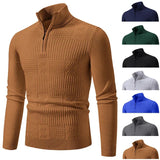 Joior Autumn Men's Pullover Sweatwear Warm Solid Color Half Zipper Casual Sweater Slim V-neck Long Sleeve Men's Sweatshirts Winter Top