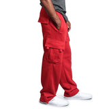 Joior Men Sweatpants Long Pants Loose Sport Fit Jogging Joggers Sweat Pocket Cargo Pants Trousers Plus-size S-4XL