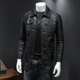 Joior Black PU Jackets Men Spring Autumn Leather Jacket Coat Male Fashion Casual Motor Biker PU Leather Coat Big Size 5XL