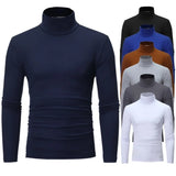 Joior Man Thermal Turtleneck Casual Sleepwear Shirt S-2XL Sleeve Long Slim Coat 5colors Basic Sweater Bottom Winter