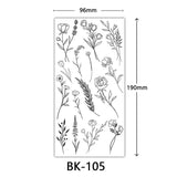 Joior Black Flower Tattoo Sketch Tattoo Sticker  Rose Blossom Tattoo Temporary Waterproof