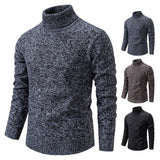 Joior Sweater Men's Autumn Winter New Trend Slim Wool Thin Velvet Turtleneck Knit Bottoming Shirt Male Clothing