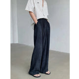 Joior Summer New Linen Fabric Thin Wide Leg Pants Loose All-match Simple Stretch High Waist Solid Color Ice Silk Trousers