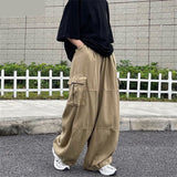 Harajuku Vintage Wide leg jeans Pants Men Casual Joggers Harem Pants White Cargo Pants Skateboard Trousers Streetwear