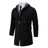 Joior Autumn Winter Men's Fashion Overcoat Sweater Cardigan New Velvet Padded Casual Jacket Male Hoodies Korean Jumper Zip Trench Coat