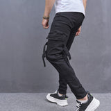 Joior Men Stylish Ripped Multiple pockets Skinny Pencil Jeans Pants Male Hip Hop Streetwear Holes Slim Denim Trousers