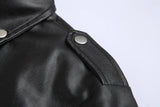 Joior Men PU Leather Jacket Motorcycle Fashion Slim Fit Leather Coat