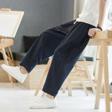 Joior 6 Colors Summer Men's Trousers Cotton Linen Fashion Thin Soft Casual Pants Breathable Loose Shorts Straight Pants Streetwear