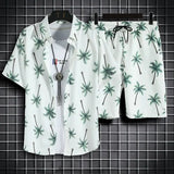 Joior Beach Clothes For Men 2 Piece Set Quick Dry Hawaiian Shirt and Shorts Set Men Fashion Clothing Printing Casual Outfits Summer