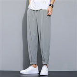 Joior Summer Ice Silk Thin Soft Casual Men‘s Daily Baggy Pants Sports Straight Joggers Fashion Streetwear Trousers Men Clothing