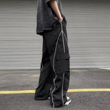 Joior Oversized Black Sweatpants Men Side Stripe Basic Cargo Pants Lady Y2K Streetwear Baggy Jogger Men Women Casual Korean Fashion