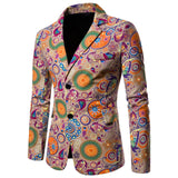 Joior Autumn And Winter Coat Jacket Men Blazers Suits Causal Flower Suit Slim Fit Ethnic Floral Retro Dress Mens Blazer Masculino Coat