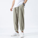 Joior Summer Men's Trousers Ice Silk Cool Thin Soft Fashion Casual Pants Breathable Loose Straight Pants Streetwear Men Clothing