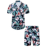 Joior 1 set Summer Hawaii Trend Print Sets Men Hawaii Shorts Shirt Clothing Set Casual Palm Tree Floral Shirt Beach Short Sleeve Suit