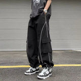 Joior Oversized Black Sweatpants Men Side Stripe Basic Cargo Pants Lady Y2K Streetwear Baggy Jogger Men Women Casual Korean Fashion