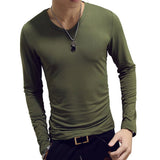 Joior Fashion Hot Sale Classic Long Sleeve T-Shirt For Men Fitness T Shirts Slim Fit Shirts Solid Tees Tops Men Tees Shirt Clothes