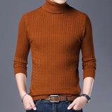 Joior Winter High Neck Thick Warm Sweater Men Turtleneck Brand Mens Sweaters Slim Fit Pullover Men Knitwear Male Double Collar