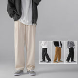 Joior Men's Corduroy Pants Trendy Brand Loose Straight Pants Korean Wide Leg Pants Couple Style Home Casual Pants Beige Black Brown