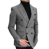 Joior Formal New Burgundy Red Grey Lapel Tux Men Slim Fit Suits Coat Jacket Custom Made For Wendding Party Woolen cloth