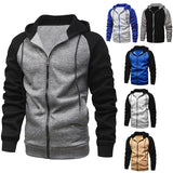 Joior Men's Jacket Fashion Spliced Autumn Jackets for Men Fleece Long Sleeve Coat Man Casual Hoodies Streetwear Men's Coats