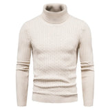 Joior Autumn Winter Turtleneck Pullovers Warm Solid Color Men's Sweater Slim Pullover Men Knitted Sweaters Bottoming Shirt