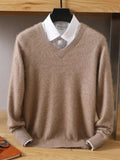 Joior 2024 NEW Men's Cashmere Sweater V-Neck Pullovers Knit Large Size Winter New Tops Long Sleeve High-End Jumpers