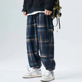 Joior Ankle-Length Plaid Harem Pants Men Clothing Joggers Men Pants Trousers Japanese Fashion Sweatpants S-5XL Streerwear