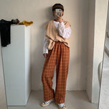 Joior Summer Plaid Pants Men S-3XL Casual Straight Trousers for Male/Female Harajuku Hip-hop Pants