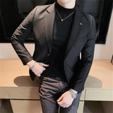 Joior British Style Business Casual Suit Jacket Men Fashion High Sense Bright Face Slim Fit Blazers Wedding Party Dress Blazer