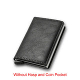 Joior Carbon Fiber Slim Aluminum Men Wallet ID Credit Card Holder Mini RFID Wallet Automatic Pop up Bank Card Case Black Vallet 2024