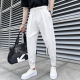 Joior Summer Elastic Waist Drape Suit Pants Men Business Office Casual Pants Male Fashion Loose Social Party Formal Trousers