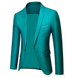 Joior Bright Green Suit Jacket Men's Stylish Slim Blazer Wedding Party Dress Coat Suitable for All Seasons Big Size 5XL 6XL