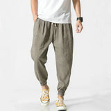 Joior Cotton Linen Casual Harem Pants Men Joggers Man Summer Trousers Male Chinese Style Baggy Pants Harajuku Clothe