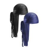 Joior 2PCS/LOT Unisex Men Women Satin Breathable Silky Durag Long Headwear