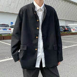 Joior BACK TO SCHOOL OUTFIT Japanese College Uniform Jacket Stand-up Collar Suit Jacket Top Men's Spring Summer College Wind Trend Men Coat School Uniform