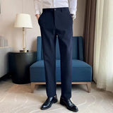 Joior Fashion New Men Suit Pants New Casual Straight Slim Classic Business Formal Blazer Pants Trousers Male Brand Clothing