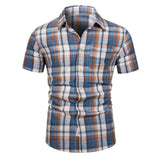 Joior Brand Quality Plaid Shirt Men 100% Cotton Short Sleeve Summer Men's Shirts Fashion Casual Social Business Shirt for Men