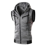 Joior New Fashion Zipper Cardigan Sweater Mens Sleeveless Hooded Vest Jacket Plus Size S-4XL Streetwear Vest Hoodies