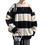 Joior New Patchwork Sweater Trend High Street Fashion Autumn Winter Warm Men's Top Hip-hop Street Knitted Pullover