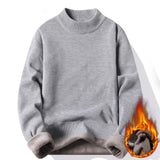 Joior Fashion Men's Casual Slim Fit Basic Turtleneck Knitted Sweater High Collar Pullover Male Double Collar Autumn Winter Tops