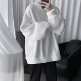 Joior Plush Sweatshirt for Men Autumn Korean Fashion Pullover Casual Long Sleeves Shirt Fleece Thicken Men Streetwear Men Clothing Top