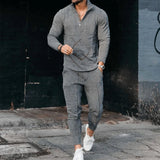 Joior Spring And Autumn Men's Suit Long Sleeve Polo Suit Sports Pants Fashion Casual Half Zipper Stand Collar Suit