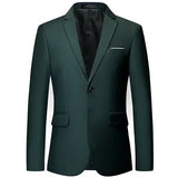 Joior Mens Stylish Colorful Slim Fit Casual Blazer Jacket Green Purple Black Yellow Wedding Prom Formal Suit Coats For Men