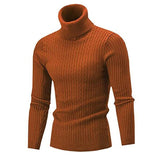 Joior Autumn and Winter Men's Warm Sweater Long Sleeve Turtleneck Sweater Retro Knitted Sweater Pullover Sweater