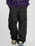 Joior Pocket Men's Straight Leg Cargo Pants, Loose Casual Outdoor Pants, Mens Work Pants For Hiking