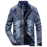 Joior Denim Jacket Men's Winter Plus Velvet Warm Jeans Coat  Fashion Classic Retro Slim Denim Jacket Casual Denim Men Clothing S-3XL