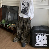 Joior Tan Leopard Cargo Pants Men Y2K Parachute Oversize Wide Leg Trousers Male Streetwear Hip Hop Harajuku Animal Print