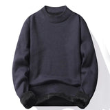 Joior Fashion Men's Casual Slim Fit Basic Turtleneck Knitted Sweater High Collar Pullover Male Double Collar Autumn Winter Tops