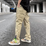 Joior Streetwear Patchwork Cashew Flower Print Cargo Pants Y2k Men Hip Hop Casual Functional Slim Cargo Trousers Male Pocket Side Zip