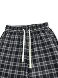 Joior Plaid Pattern Joggers, Men's Casual Loose Fit Waist Drawstring Pants For Spring Summer